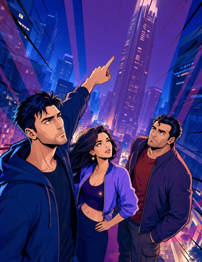 Превью 4 главы комикса Glo City