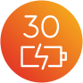До 30 сессий на одном заряде